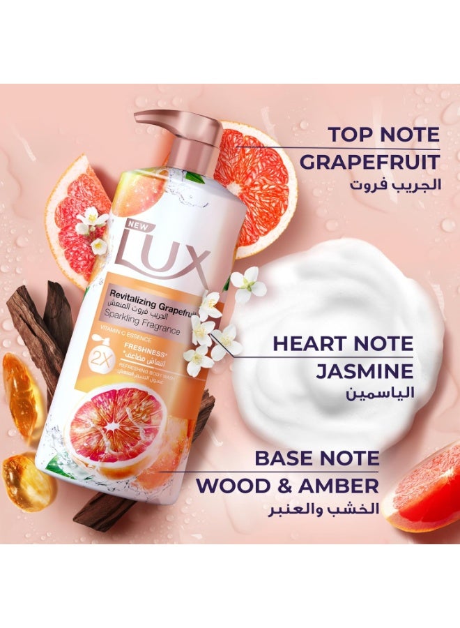 Lux Revitalizing Body Wash, Grapefruit, with Vitamin C Essence & 2x Freshness, 700ml - Image 4